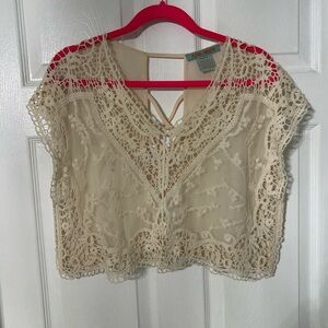 Flying Tomato Cream Lace Blouse